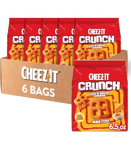 Amazon.com: Cheez-It Crunch Cheesy Baked Snacks, Lunch Snacks