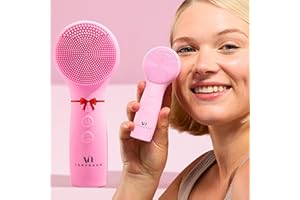 VOGUENOW Facial Cleansing Brush - Valentines Gift - for Deep Cleansing, Gentle Exfoliating and Massaging - Waterproof and Rechargeable Face Cleanser Brush - Valentine Gifts for Women, Galentines Day Gifts