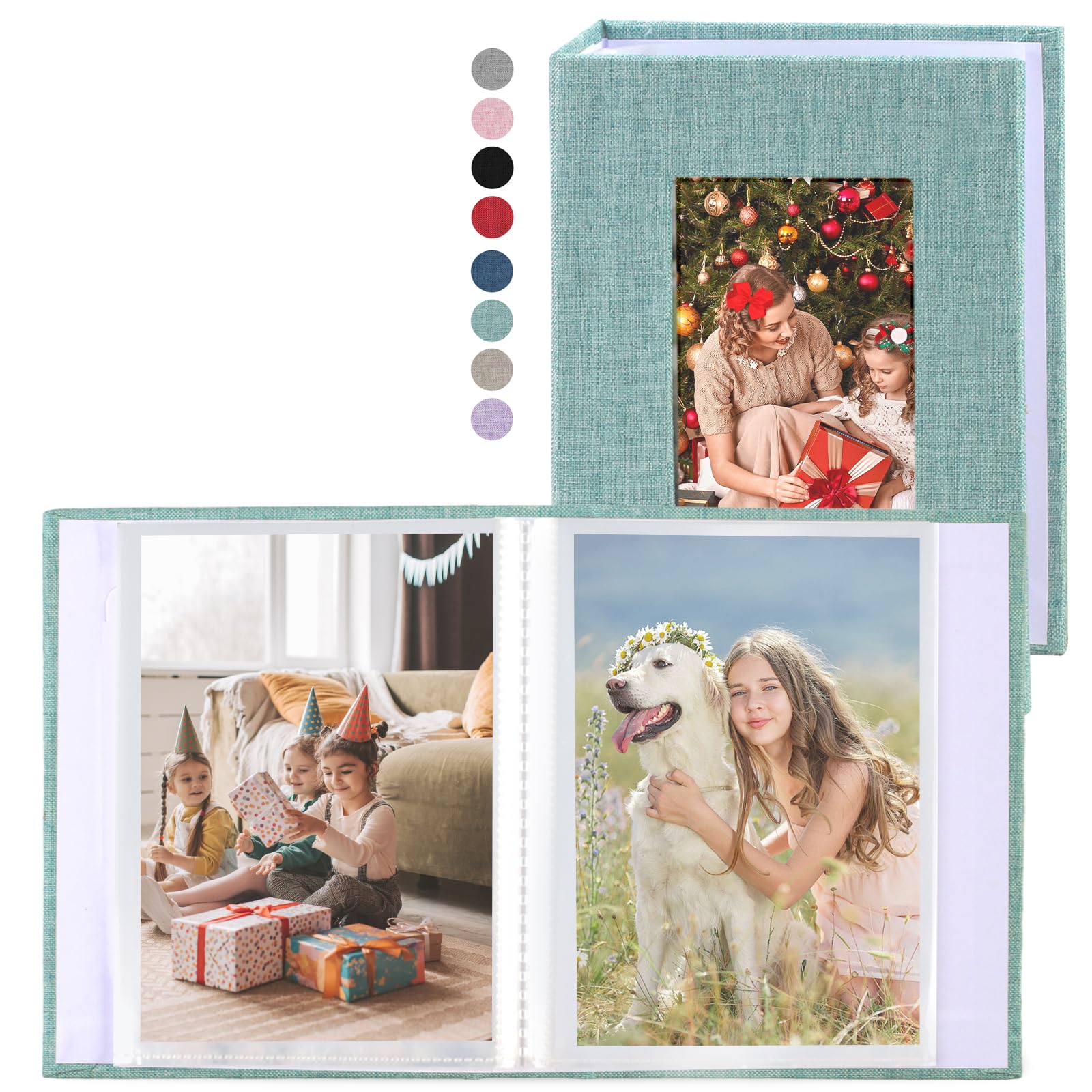 vivinin 2 Pack Photo Album 4x6, Linen Cover Photo