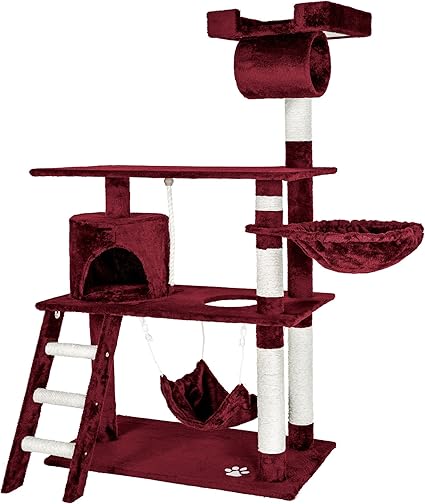 Tectake Arbre A Chat Geant Grattoir Griffoir Et Centre D Activites 141cm Diverses Couleurs Au Choix Bordeaux No Amazon Fr Cuisine Maison
