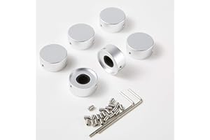 SOLUTEK V2 for Smaller Pedal Switch (5/16"8.5mm Round-headed) Increase Comfort and Accuracy Stay Firmly enhanced by 3 Screws and Pre-tight Silicones 6 Pack Silver