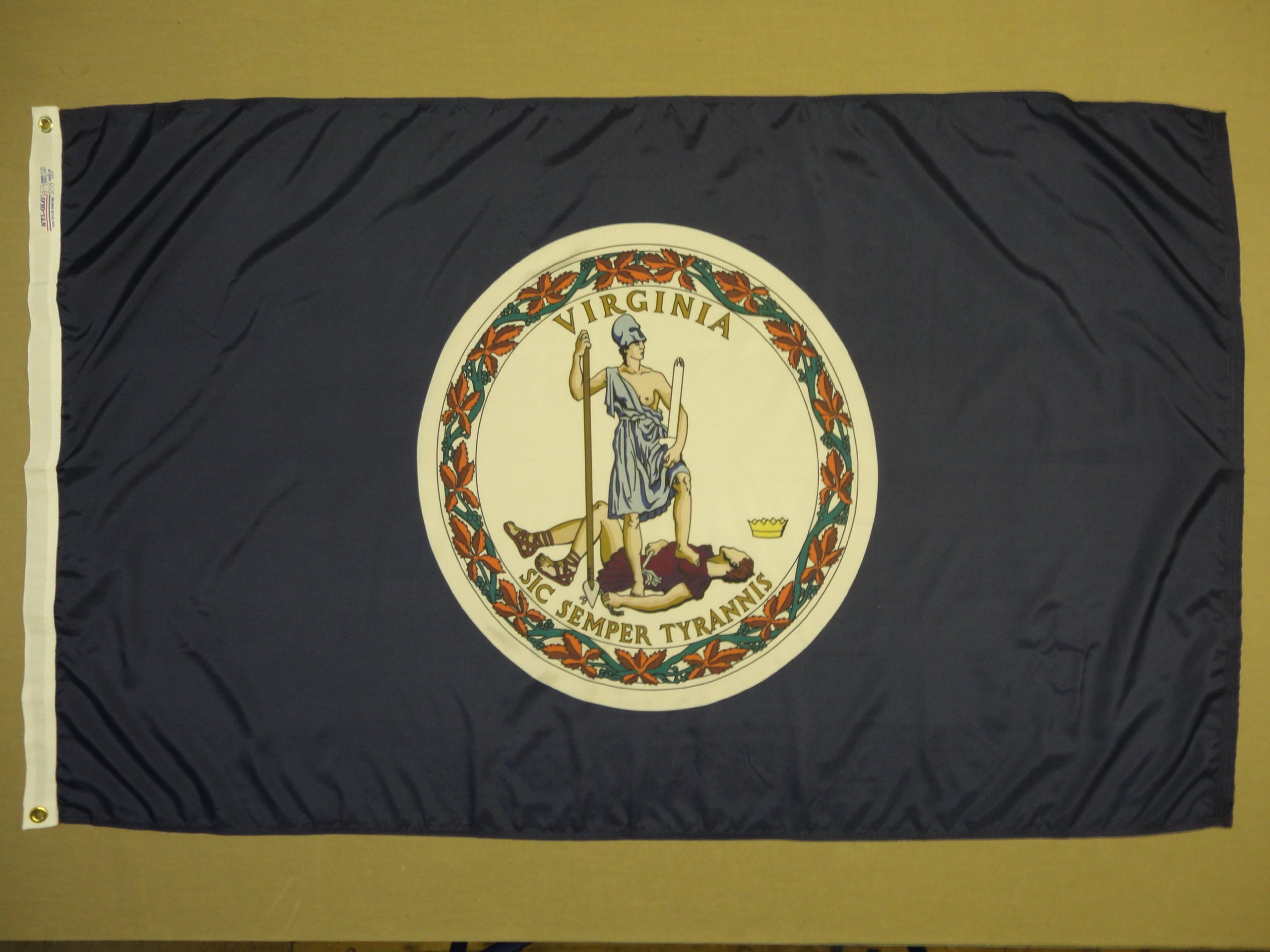 Annin Flagmakers Model 145650 Virginia Flag Nylon SolarGuard NYL-Glo, 2x3 ft, 100% Made in USA to Official State Design Specifications โ image 1