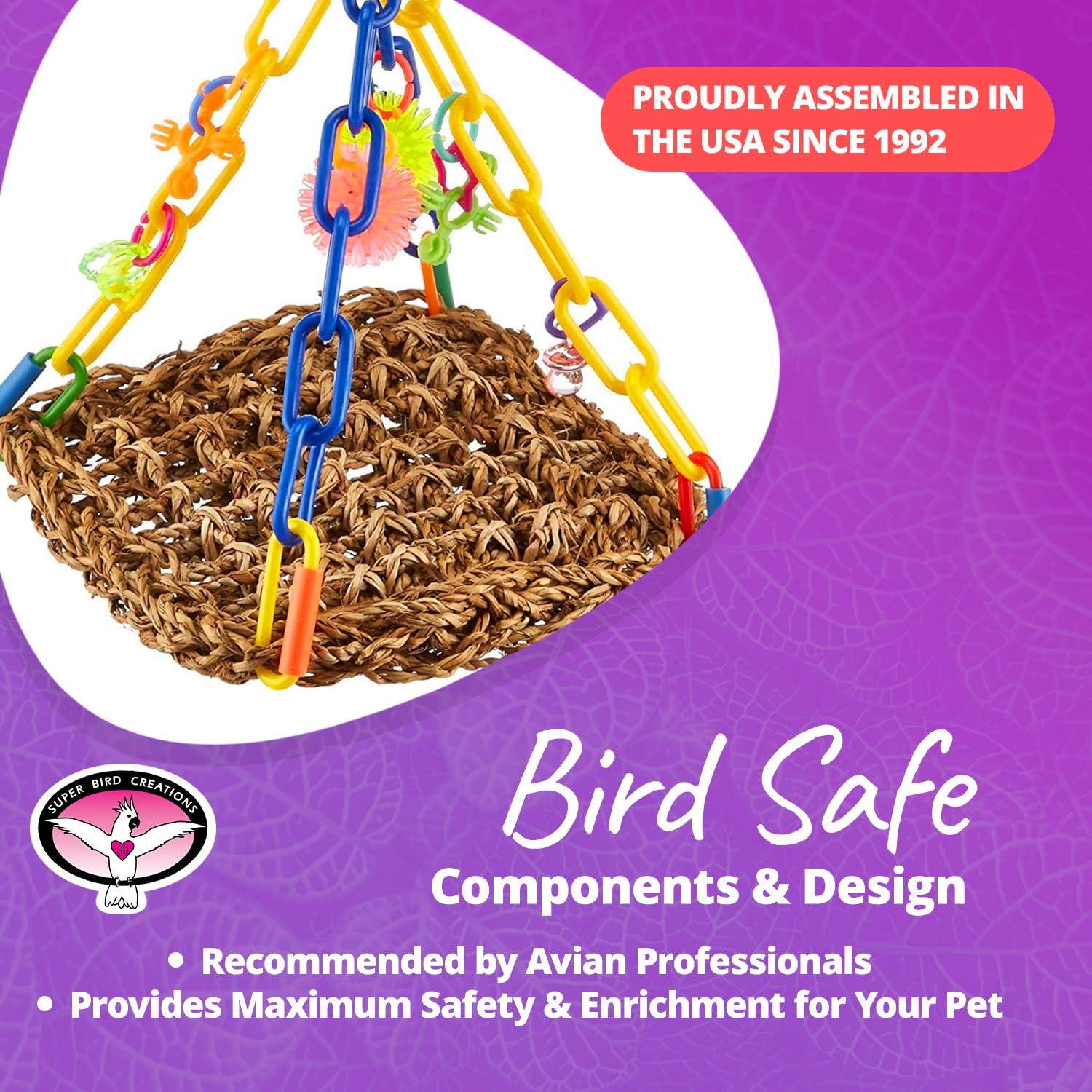 Super Bird Creations Mini Flying Trapeze Toy for Birds : Pet Supplies