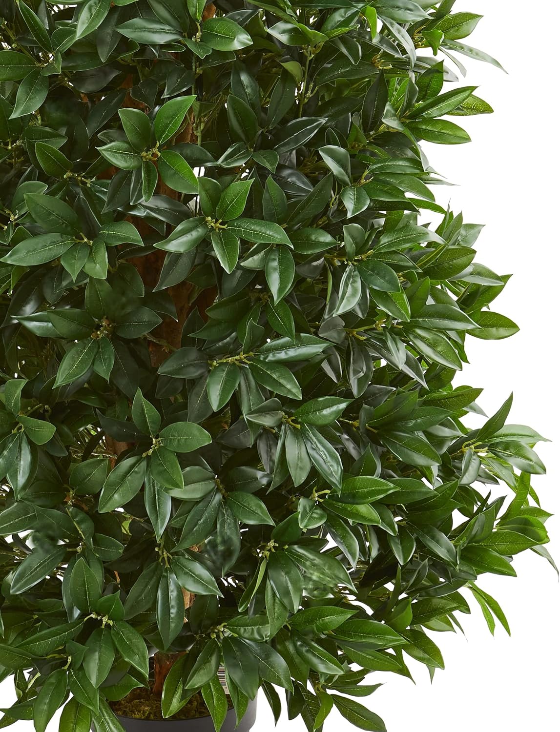 Nearly Natural 5-Ft. Bay Leaf Cone Topiary Artificial UV Resistant (Indoor/Outdoor) Silk Trees Green -