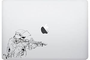 Epic Designs Laptop Sticker Decal - Soldier Army Navy Military Marines air Force Sticker - Matte Black Skins Stickers