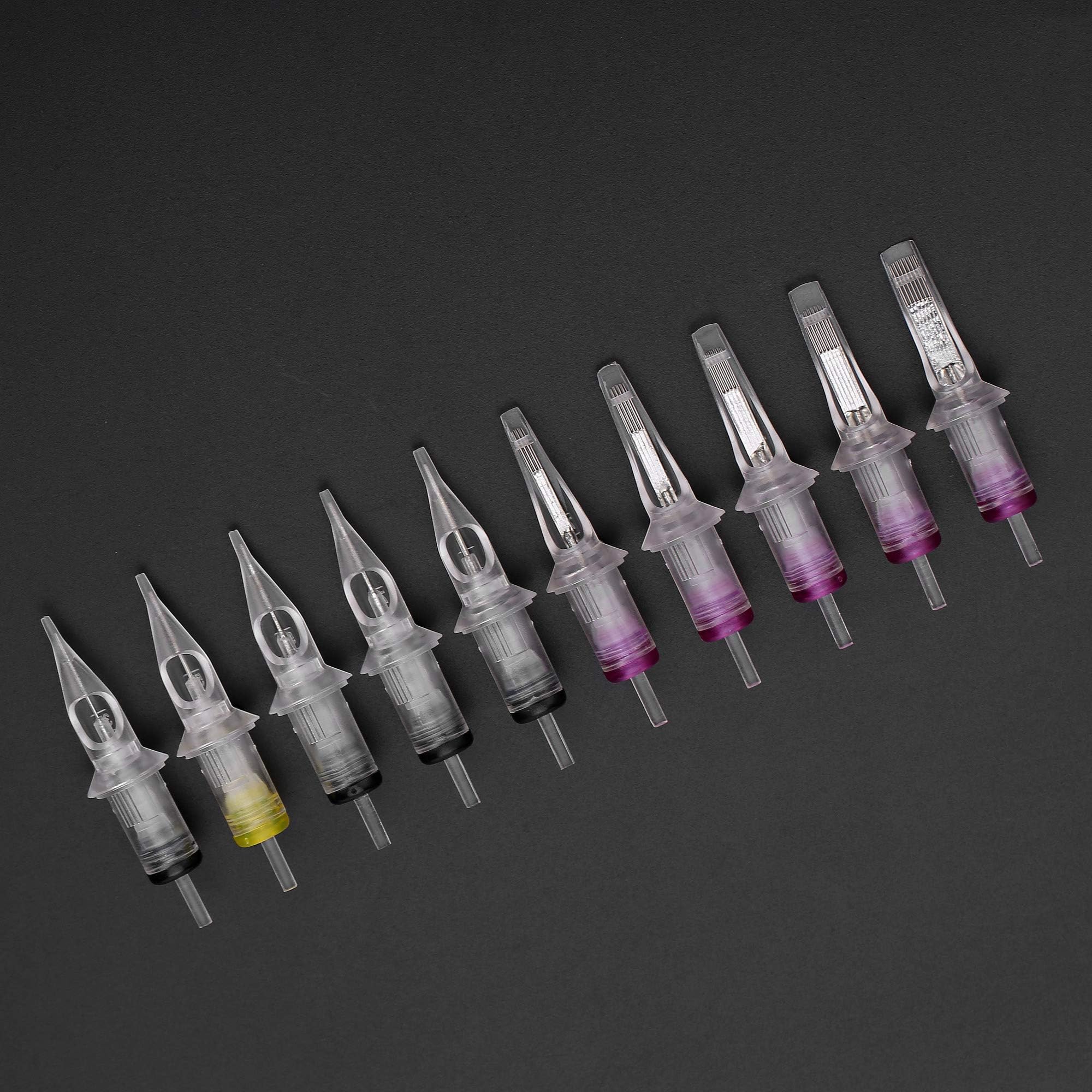 BIGWASP (50pcs) Mixed Assorted Disposable Tattoo Needle Cartridges 50Pcs