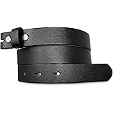 BC Belts Womens Thin Leather Belt Strap with Smooth Grain Finish 1" Wide with Snaps