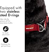 EzyDog Double Up Dog Collar Reflective Nylon Large Blue view 5
