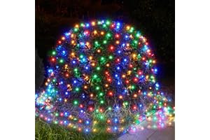 BlcTec Christmas Net Lights, 360 LED 9.8ft x 6.6ft Multicolor Outdoor Christmas Lights with 8 Modes, Timer, Connectable, Waterproof Design for Bushes, Trees, Shrubs Yard Outdoor Christmas Decorations
