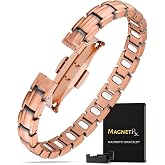 MagnetRX&reg; EllipseMAX Copper Magnetic Bracelets for Women (Classic) | Effective Women's Copper Magnetic Bracelets - 5,000 Gauss Magnets, Designed in USA, Adjustable Length, Patent-Pending
