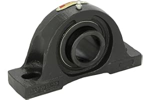 Sealmaster NP-24 Pillow Block Ball Bearing, Non-Expansion Type, Normal-Duty, Regreasable, Setscrew Locking Collar, Felt Seals, Cast Iron Housing, 1-1/2" Bore, 1-15/16" Base to Center Height, 5-3/8" Bolt Hole Spacing Width
