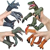 COGO MAN Dinosaur Toys Dinosaur Figure, Rubber Dinosaur Finger Puppets Set with Heads, Paws, and Feet, Bath Toys for Kids, Finger Puppets 20pcs