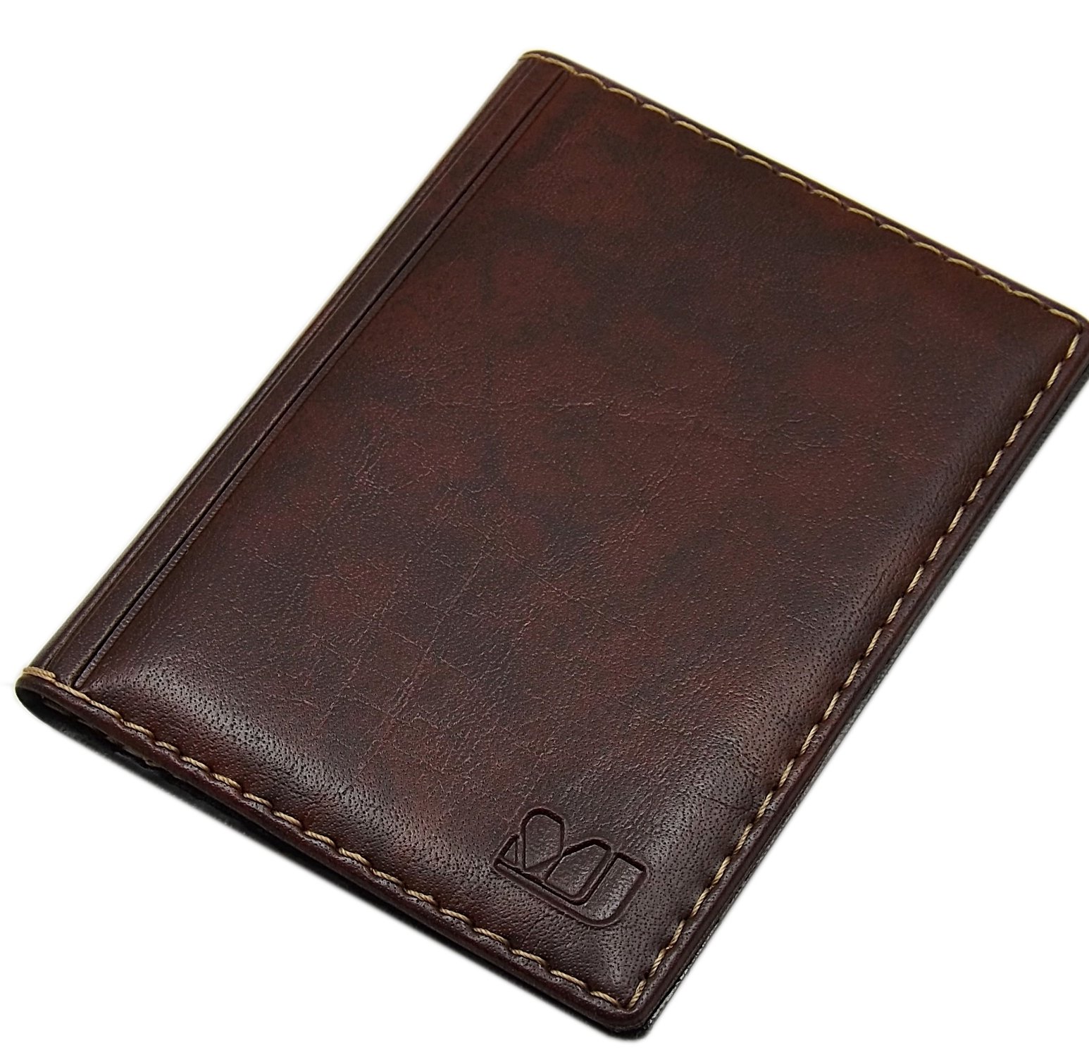 myledershop ID and Credit Card Holder with 4 Pockets (Design 1 / Brown)