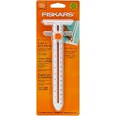Fiskars 6" Sewing Gauge, Lock in Fabric Measurements at 1/8" Increments | For Accurate Hems, Seam Allowance, Button Holes and More, Built-In Corner Turner for Crisp Corners, English &amp; Metric