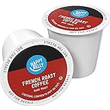Amazon Brand - Happy Belly Dark Roast Coffee Pods, French Roast, Compatible with Keurig 2.0 K-Cup Brewers, 100 Count