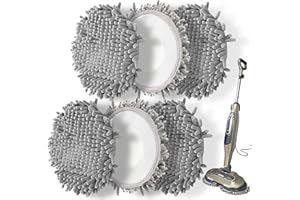 Frescares 6 Packs Steam Mop Pads Replacement Power Pads Compatible with Shark,S8201 S8001 S7001 S7201 S7000AMZ S7000 S7005 S7020 S7001C Dirt Grip Scrub Adsorb Washable Pad