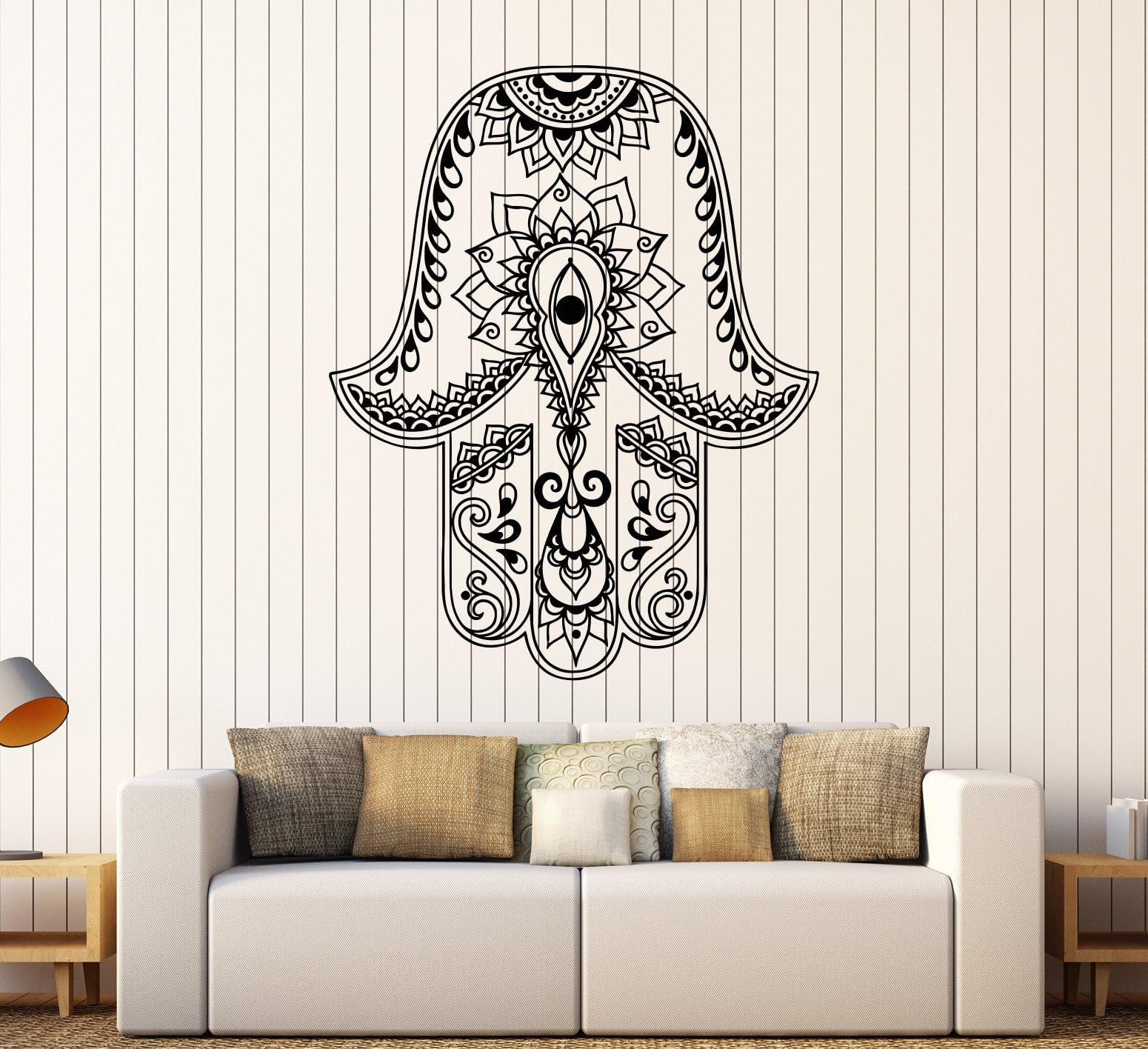 Vinyl Wall Decal God's Hand Hamsa Amulet Judaism Stickers Large Decor (834ig) Purple