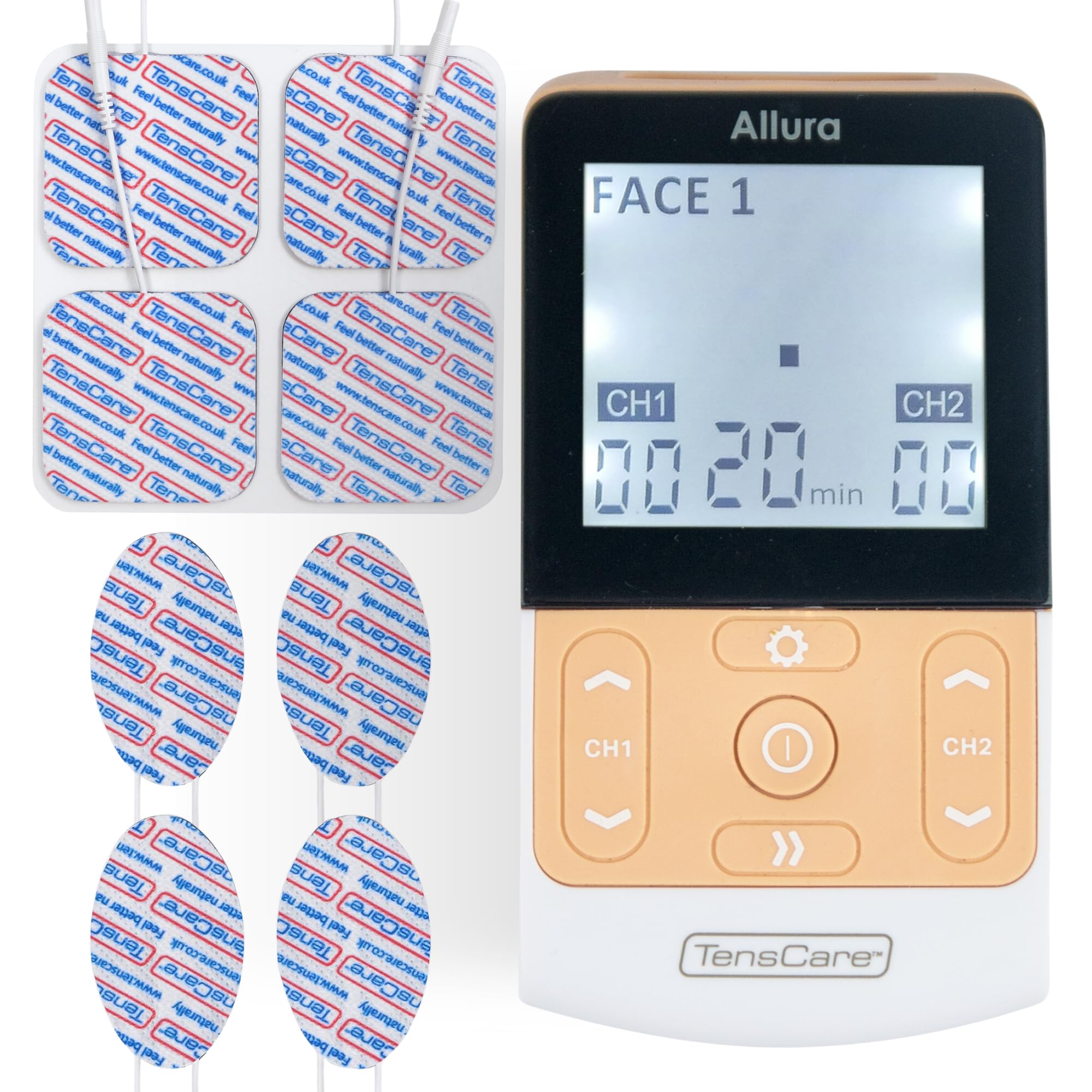 TensCare Allura 8 in 1 Massager for Full-Body Shaping, Postpartum Recovery, Cellulite Reduction, and Facial Toning