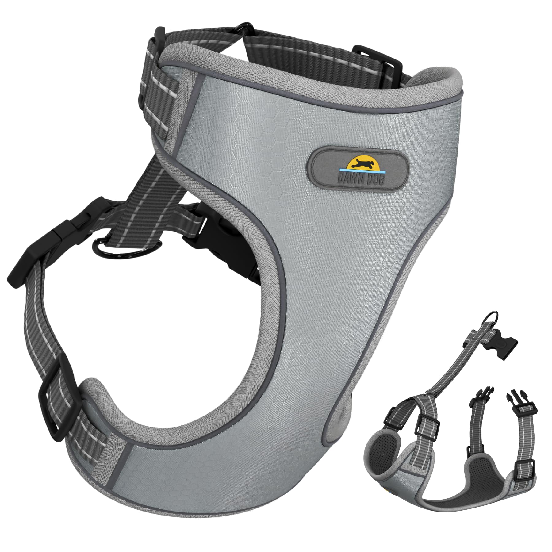 Dawn Dog Puppy & Small Dog Harness with Secure Locking Clip | Soft & Padded Y Shaped Design with No Choke Fit | Extra Reflective for Greater Visibility & Safety | Escape Proof, Adjustable, Lightweight