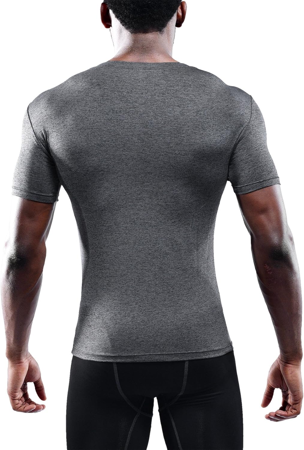 Neleus Men's 3 Pack Athletic Compression Under Base Layer Sport Shirt: Clothing