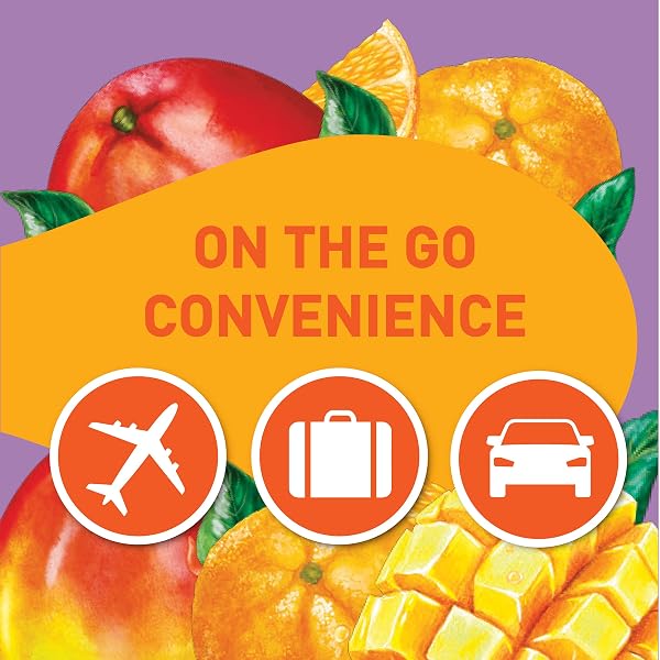 TAMPICO SINGLES TO GO DRINK MIX PACKETS, MANGO PUNCH, ZERO SUGAR, LOW CALORIE, 100% DV OF VITAMIN C PER SERVING, CONVENIENT, ON-THE-GO WATER ENHANCERS, 6 STICKS, PACK OF 1