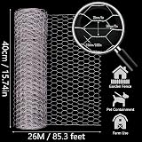 UNU Chicken Wire Mesh Roll 26 m 0.5 mm 2.5x5 cm Garden Fencing view 2