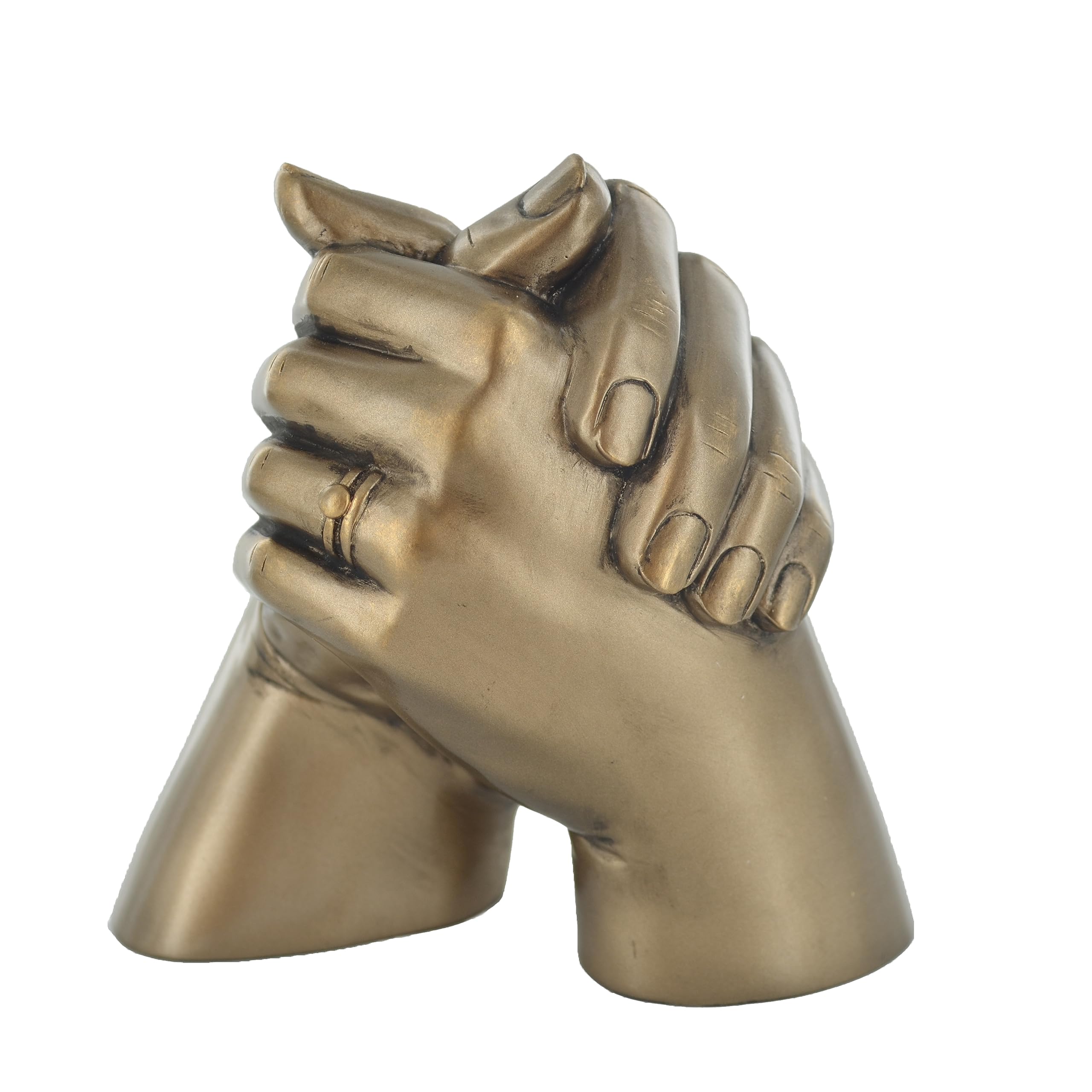 Marriage Hands Sculpture Cold Cast Bronze Anniversary Engagement Wedding Gift Decor
