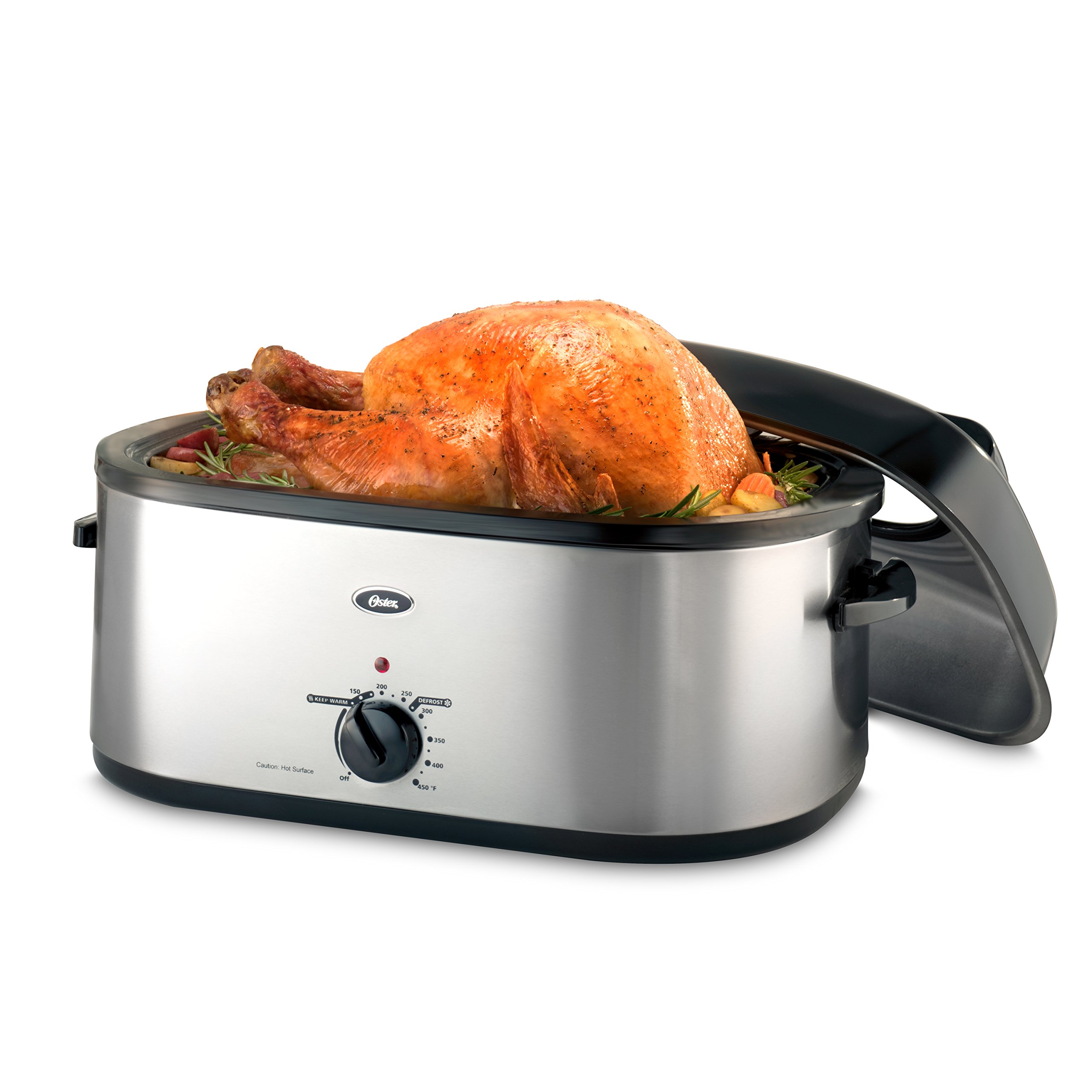 Oster 20Quart Roaster with SelfBasting, HighDome Lid, Brushed
