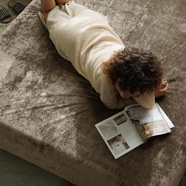 PHF TRULY VELVET FITTED SHEET ONLY KING SIZE, LUXURY SUPER SOFT COZY FUZZY FLEECE BOTTOM SHEET, DEEP POCKET UP TO 16″,STRENGHTH ELASTIC BAND,SUITABLE FOR FALL WINTER SPRING, NO PILLOWCASES, KHAKI