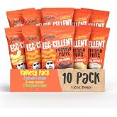Todd's Better Snacks Egg-Cellent Protein Puffs, Variety Pack, 1.2oz/10Pk | 12g Protein, Gluten Free Paleo Snack, Baked not Fried, GLP-1 Friendly, Egg White Snacks