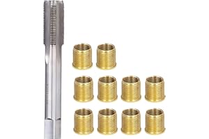 Klanata Spark Plug Thread Repair Kit, Spark Plug Rethreading Tools, M14x1.25 Inserts and M16x1.25 Tap Kit, Metal Spark Plug Thread Hole Repair Tools for Automotive Gasoline Engine Generators Repair