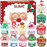 Advent Calendar 2025, 24 Days of Christmas Countdown Calendar, Different Butter Slime Jelly Slime Fluffy DIY Kit for Girls and Boys, 4-10 Year Old Kids Stocking Stuffers