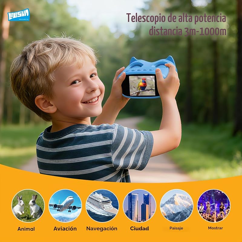 Microscópio e Telescópio 2 em 1, Mini Microscópios Portáteis de Bolso 1000X, Telescópio de 1000m para Crianças, Telescópios Infantis com 1920P, Brinquedos Científicos de Grande Atividade STEM