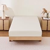 Amazon Basics Soft Fitted Sheet, Lightweight Bottom Sheet, 14-Inch Deep Pocket, Durable and Long Lasting, Easy Care, Twin, Beige, Pack of 1