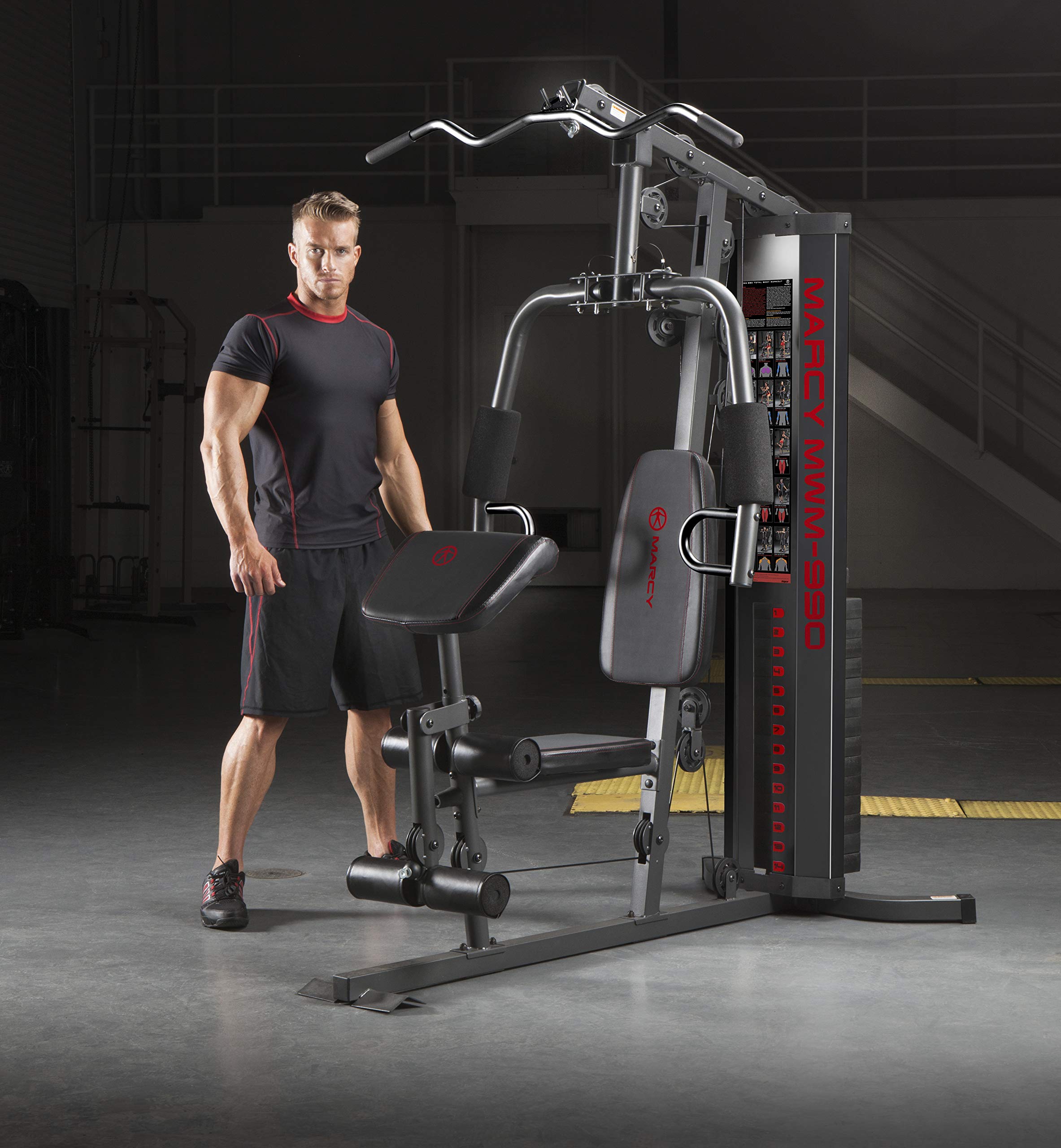 Marcy 150lb Multifunctional Home Gym Station for Total Body Training