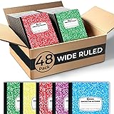 Rosmonde 48 Pack Bulk Composition Notebooks, Wide