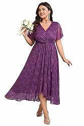 SCOMCHIC Womens Plus Size Wedding Guest Dress