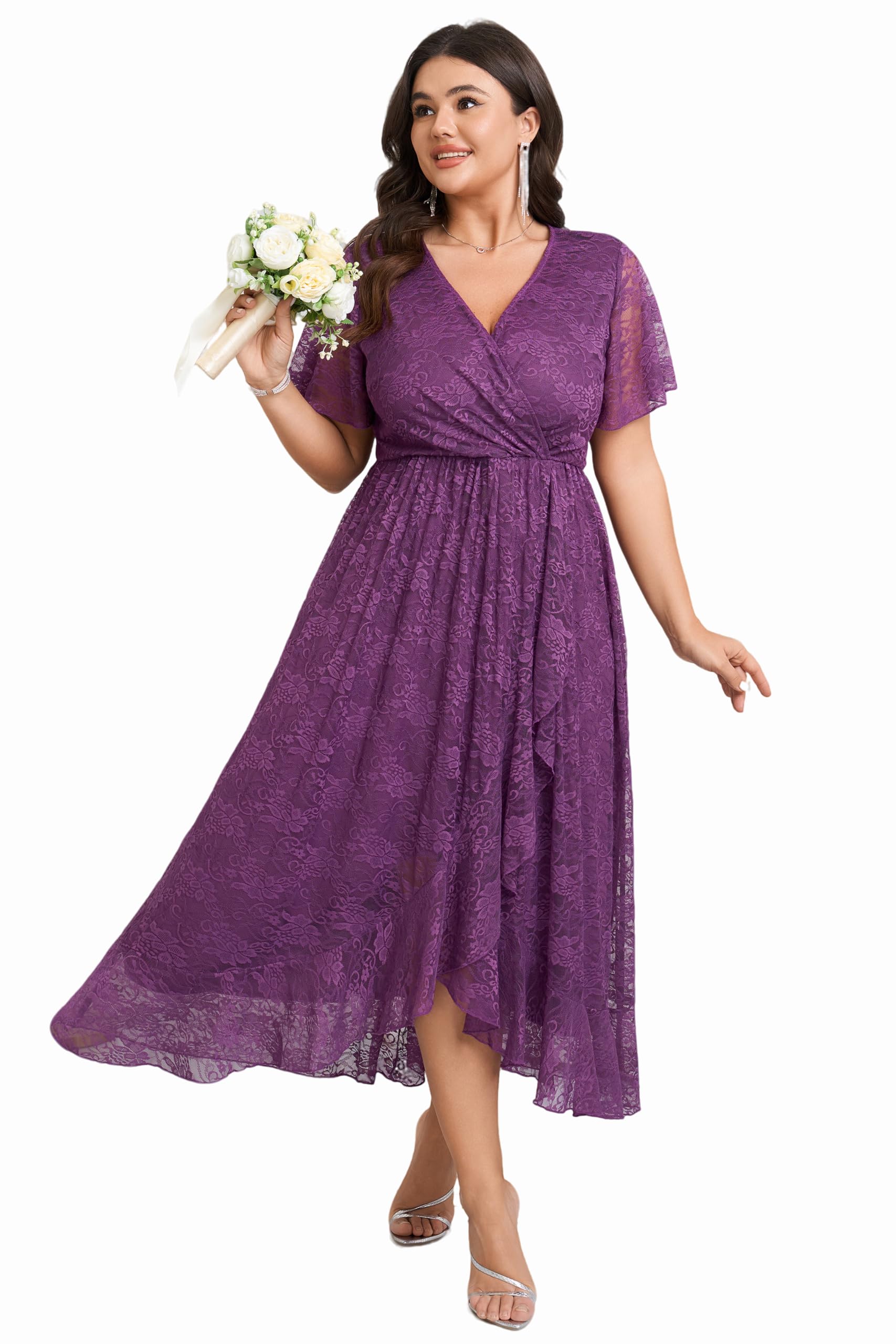 SCOMCHIC Womens Plus Size Wedding Guest Dress