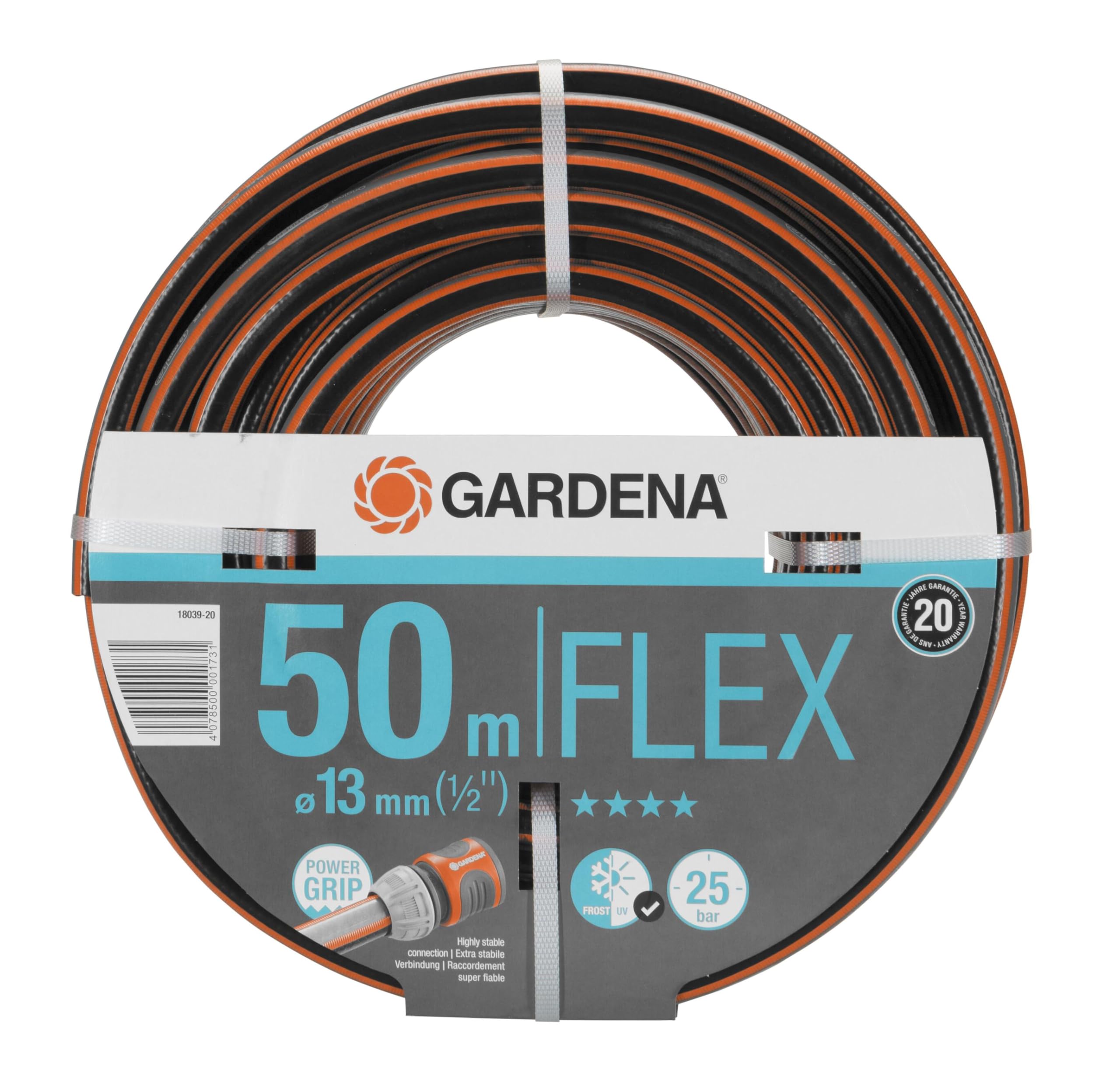 Gardena 13 mm x 50 m Comfort Flex Hose - Multi-Colour