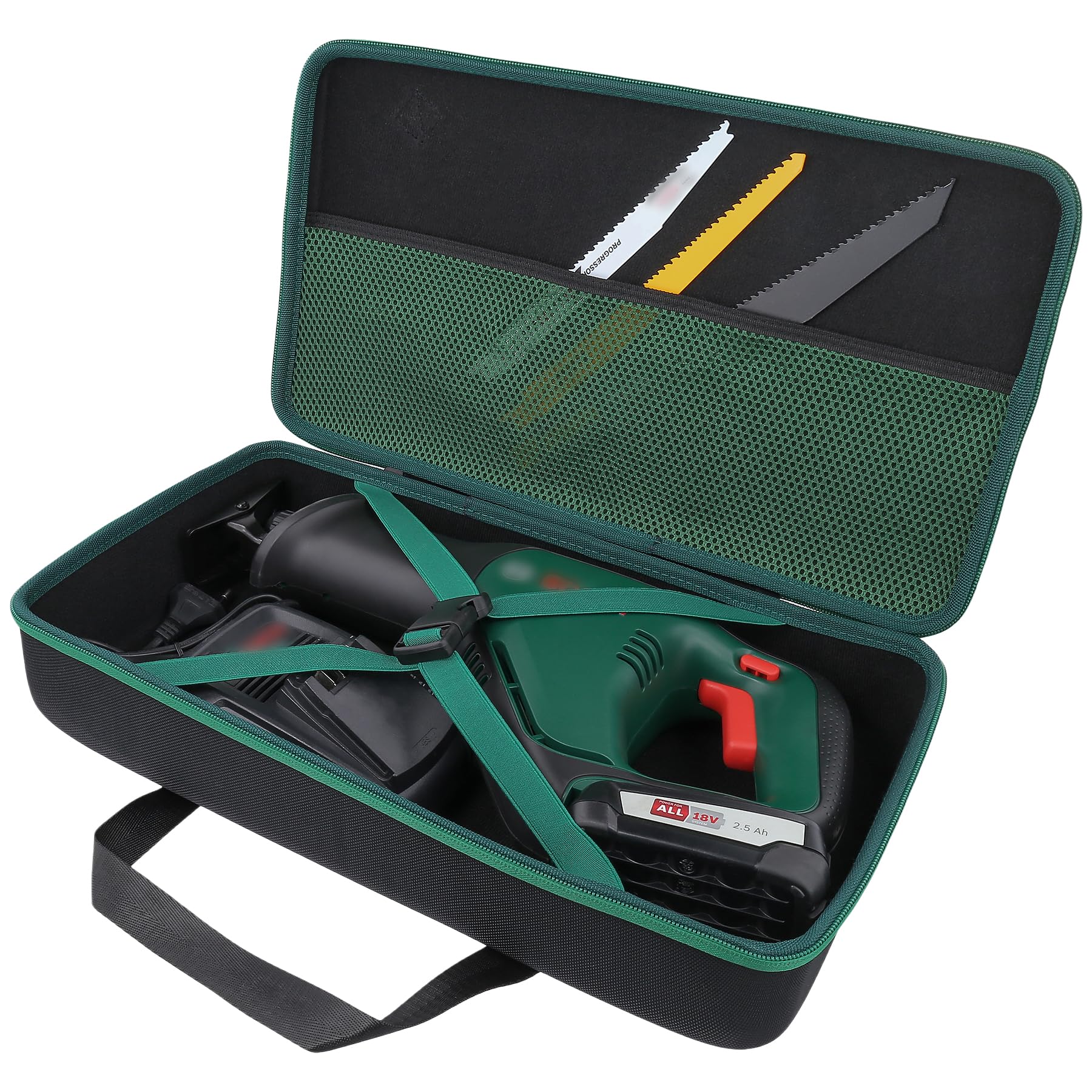 co2CREA Hart Tragbare Schutzhülle Etui Tasche für Bosch Akku Säbelsäge AdvancedRecip 18,Nur Tasche