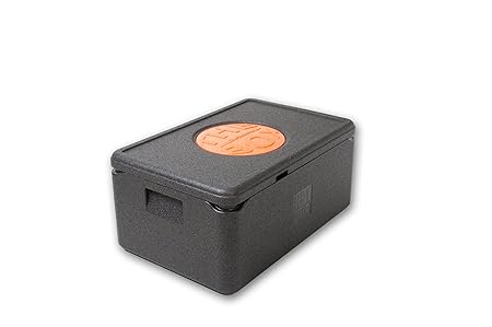 THE BOX *2er Paket Thermobox GN 1/1 groß 79881; schwarz, Außenmaß 60 x 40 x 27,5 cm, Innenmaß 54 x 34 x 21 cm, Nutzhöhe 21 cm, 38 l.