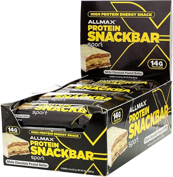 MuscleMaxx High Protein Energy Snack, Protein Bar, White Chocolate