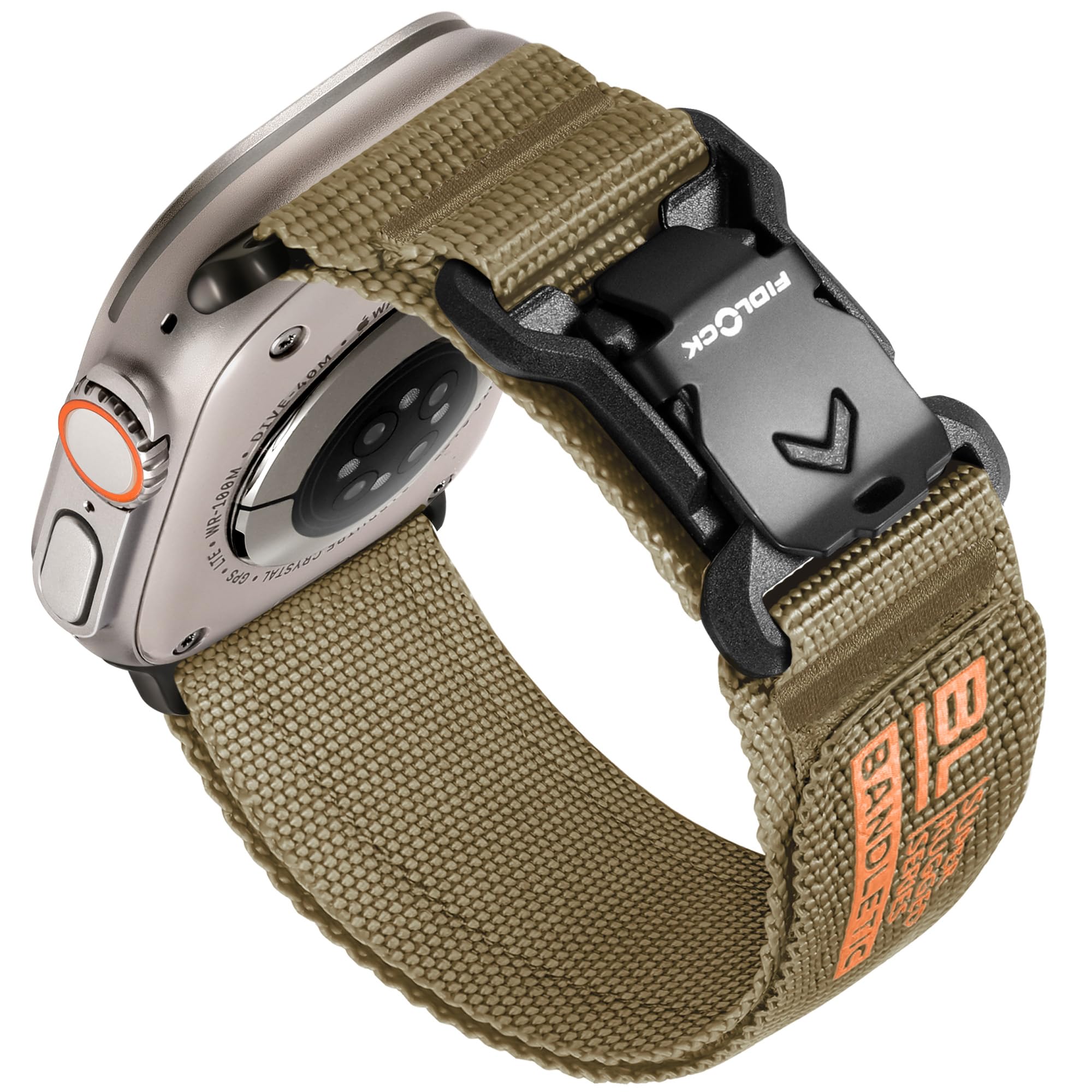 Photo 1 of Bandletic Compatible with Apple Watch Bands for Men, Wide Soft Nylon Sport Strap with Magnetic Fidlock V-Buckle for iWatch 49mm(Ultra 3/2/1),46mm(11/10),45mm(9/8/7),44mm(SE3/SE2/SE/6/5/4),42mm(3/2/1)