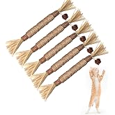 BAWAN Silvervine Sticks Cat Chew Toys for Indoor Cats Dental Care Teeth Cleaning, Natural Kitten &amp; Cat Teething Toys for Health, Cat Chew Stick Suitable for All Breeds of Aggressive Chewers Cat
