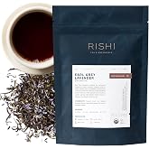 Rishi Tea Earl Grey Lavender Organic Black Loose Leaf Tea, Caffeinated, 4oz | Energizing Black Tea Blend, Bergamot Oil and Lavender, Sustainable, 12+ Servings