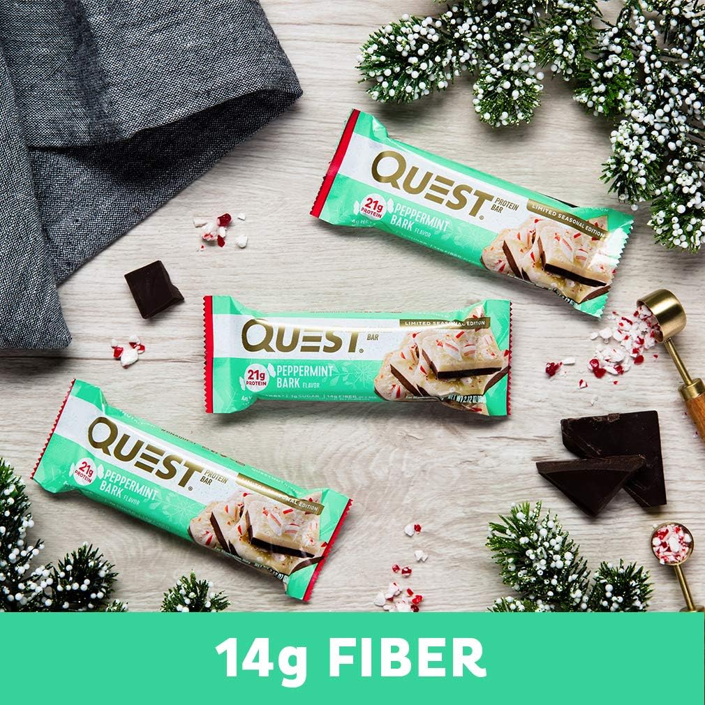 Quest Nutrition Protein Bar, Peppermint Bark, 12 Count 24 Count