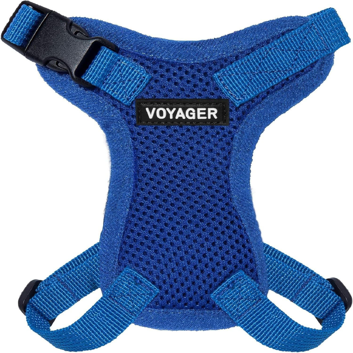 Voyager Step-in Lock Cat Harness and Reflective Cat Leash with Neoprene Handle by Best Pet Supplies - Supports Small, Medium and Large Breed Cats, Royal Blue, size XXS - 5ft
