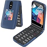 Mocotto for TCL Flip 4 5G/T440 (2025) Phone case with Screen Protector Slim Hard Shell Protector Cover (Blue)