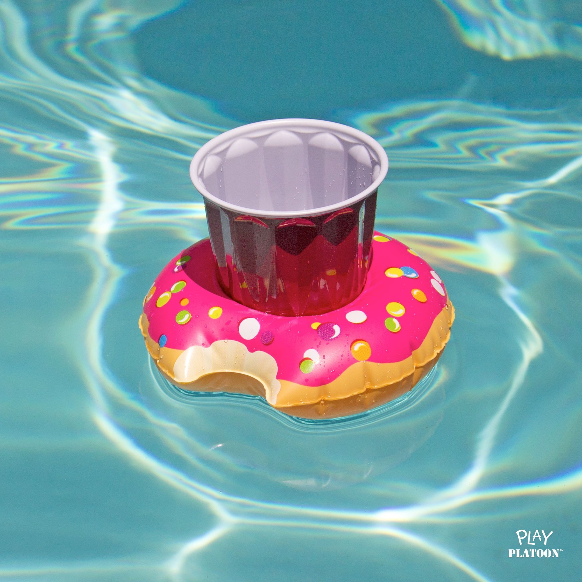 Donut Pool Drink Holder Floats Fun Floating Inflatable Cup Holders for Pool Party Product8