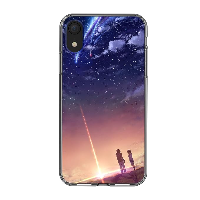 Your Name - Silikon-Gel Gummi Stoßfest XS Hülle Handyhülle für iPhone 6/6S iPhone 7/8 iPhone X/XS iPhone XR Cool Anime Gesche